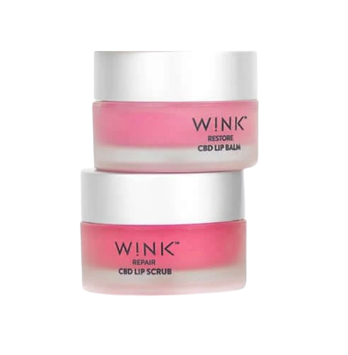 Wink Wellness Lip Scrub/Balm Duo with 25mg CBD